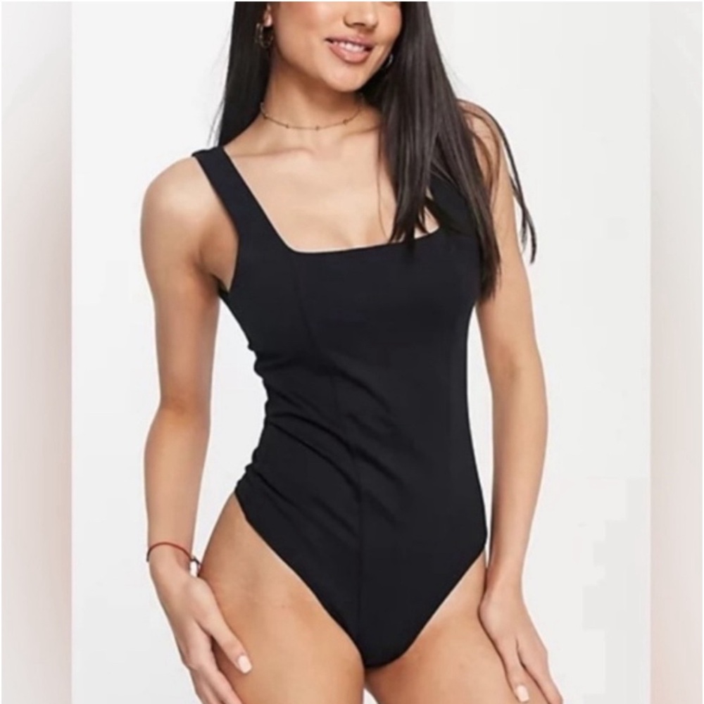 NWT House of Harlow 1960‎ Black Corset Bodysuit Size Large